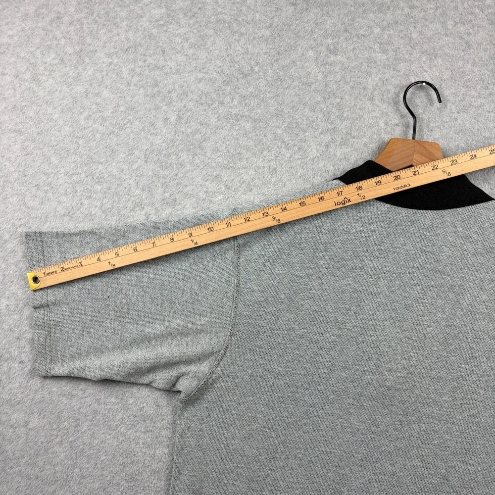 Vintage 90s Nike Polo Shirt Mens Medium Gray 1/4 Zip Perforated Oversized USA